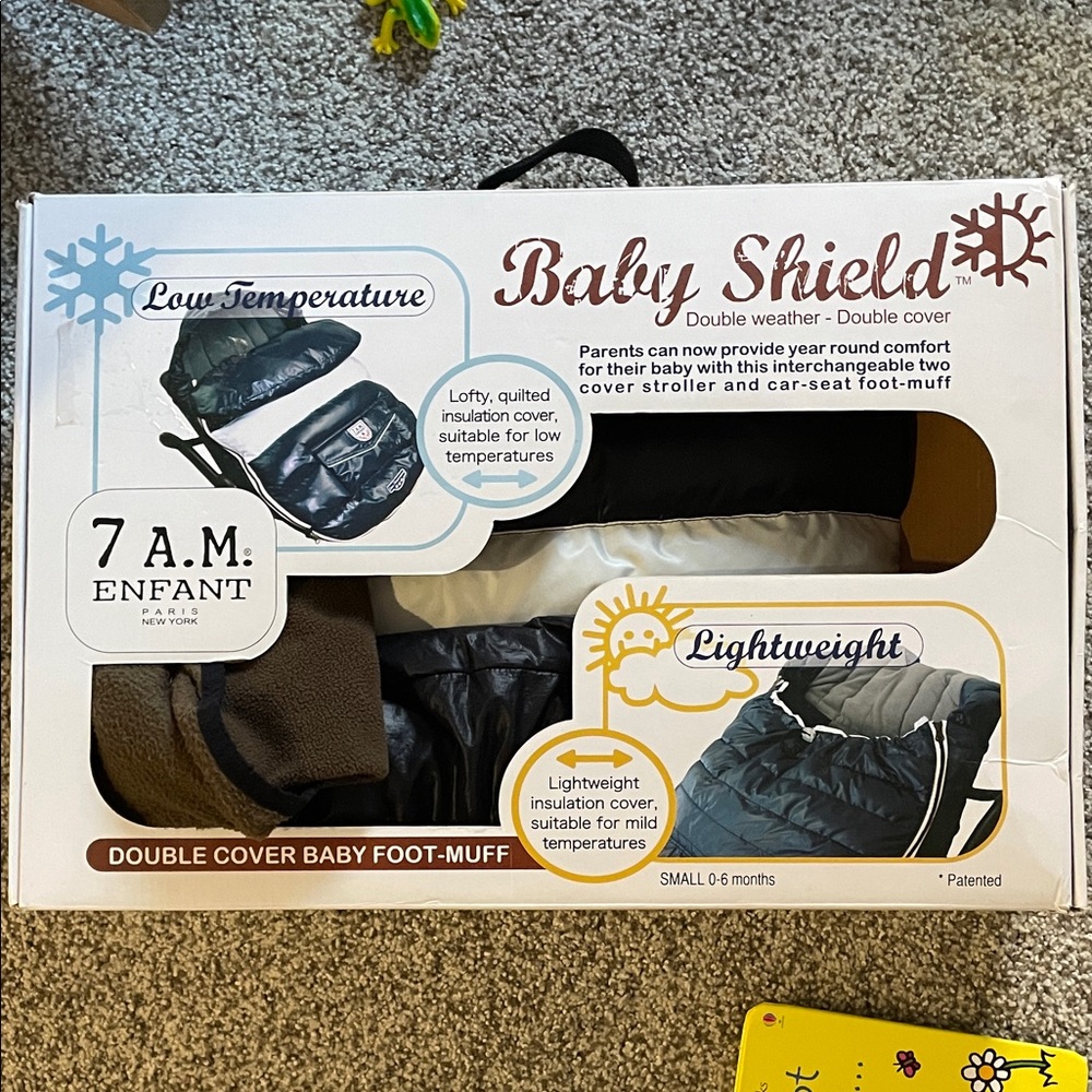7 A.M. ENFANT Baby Shield Double Weather Foot-Muff Car seat Cover Bunting Bag